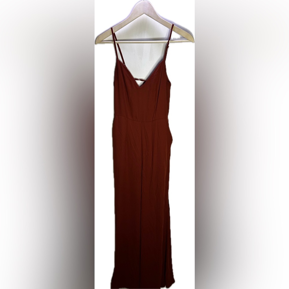 Forever 21- Copper jumpsuit with pockets and tie back. Small.